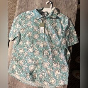 Goodfellow & Co Floral Blue and White men’s shirt